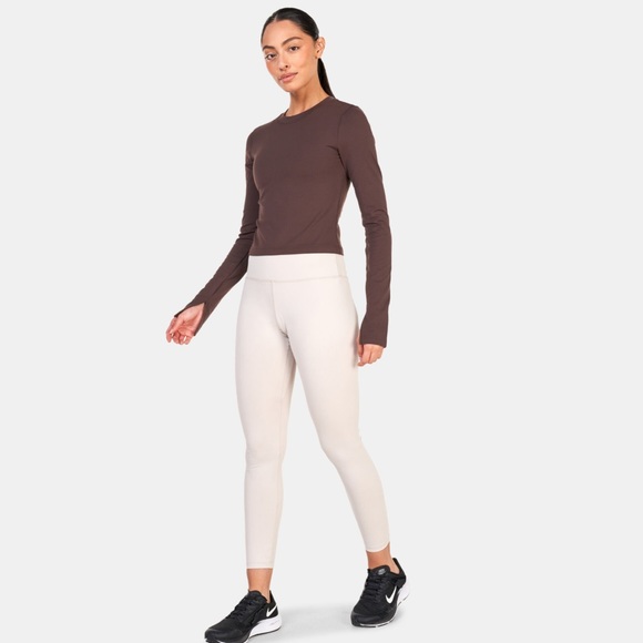 Nike One, Dri Fit Long Sleeve Top, Baroque Brown, Small - Picture 3 of 6